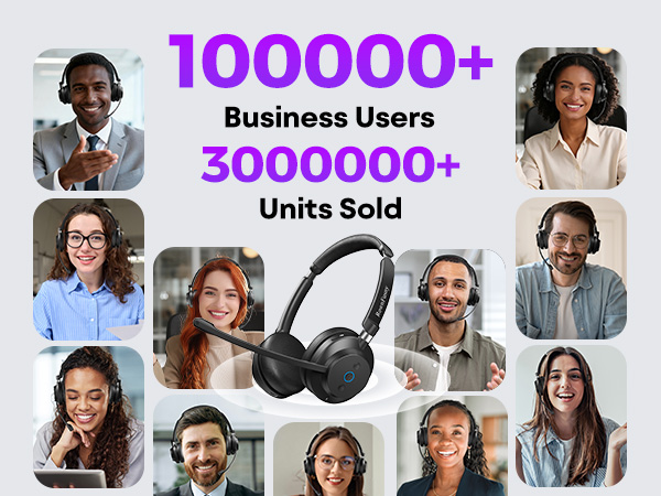 wireless headset with mic for work