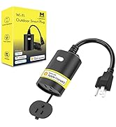 Minoston Outdoor Smart Plug Compatible with Homekit WiFi Plugs Smart Plug Compatible with Siri, A...