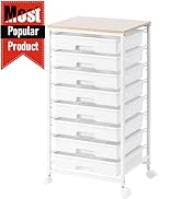 Rolling Storage Cart with 8 Drawers