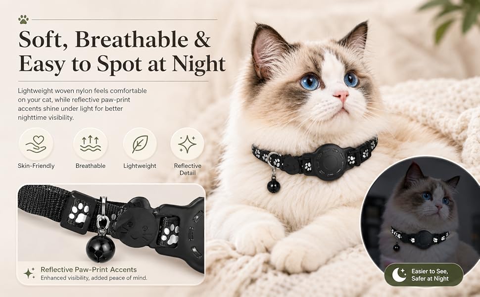 GPS Collar for Cats,Pet Tracker (Android Only) Smart tag