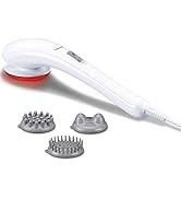 Beurer Deep Tissue Massager | Handheld Massager | Neck and Back Massager with Heat | 3 Interchang...