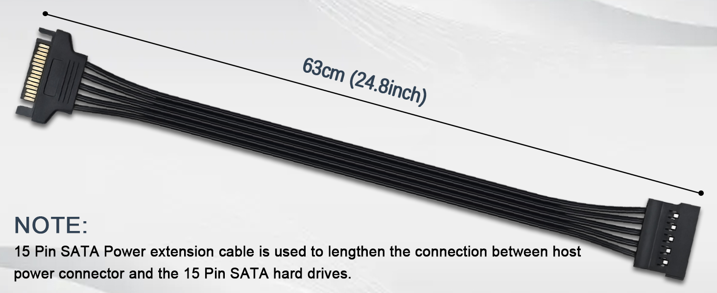 15 Pin SATA Power Extension Cable