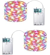 Joomer Battery String Lights, 2PACK Total 32FT 100 LED Battery Operated String Light, Twinkle Fai...