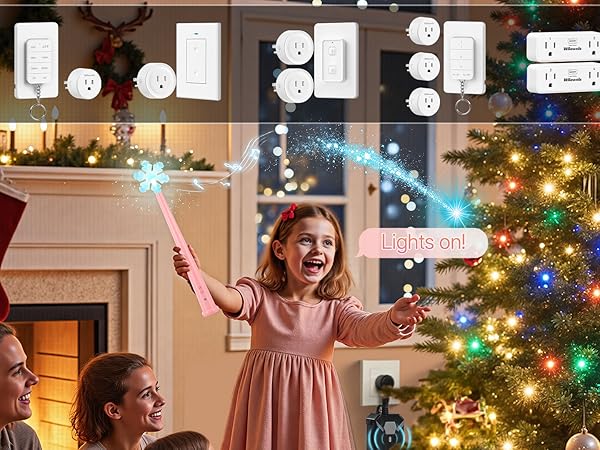 Remote Control Outlet Switch for Christmas Tree Lights