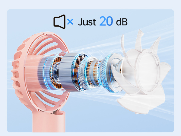 quiet handheld fan