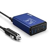 BESTEK 150W Power Inverter DC 12V to 110V AC Converter 4.2A Dual USB Car Adapter (Blue)…