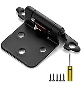 Ravinte 50Pack 25Pairs 1/2inch Overlay Cabinet Door Hinges Kitchen Cabinet Hinges Black Semi-Conc...