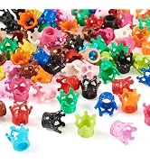 Craftdady 80Pcs Acrylic Crown Spacer Beads 15x12.5 mm Colorful King Queen Crown Bead Large Hole L...
