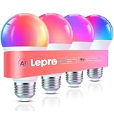 Lepro B1 AI Smart Light Bulbs - WiFi &amp; Bluetooth RGBWW Color Changing LED Bulb Compatible with Al...