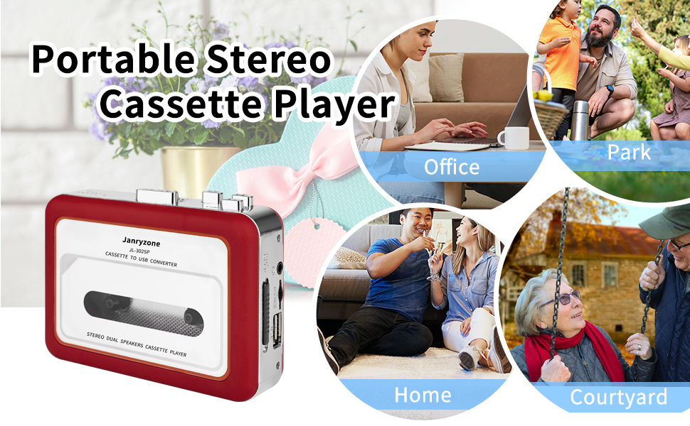 Dual Speaker Pure Stereo &amp;amp;Auto Reverse Cassette Player
