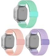 MAKCPOIMER 1/3 Pack Kid's Nylon Watch Band Compatible with Gabb Watch 3e/3/2/1, 20mm Stretchy Str...