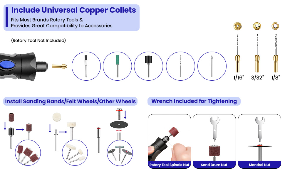 Include Universal Copper Collets