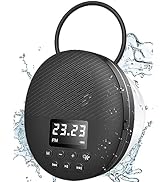 Shower Radio Speaker with Bluetooth 5.0, AGPTEK Waterproof Wireless Bathroom FM with Suction Cup ...