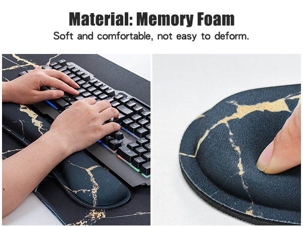 mouse pad with wrist rest and keyboard pad