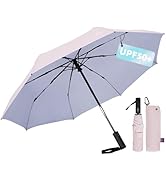 LILAC UV Sun Umbrella for Sun Protection &amp; Rain - Compact Travel Windproof Folding, Automatic Ope...