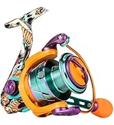 RUNCL Spinning Reel – Billings 5.2:1 Gear Ratio, Max Drag 22.05 LB, Lightweight, Interchangeable ...