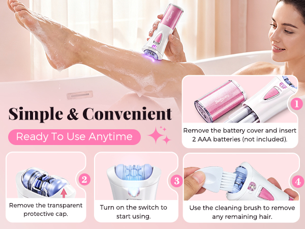 Face Epilator, Facial Hair Removal for Women with LED Light