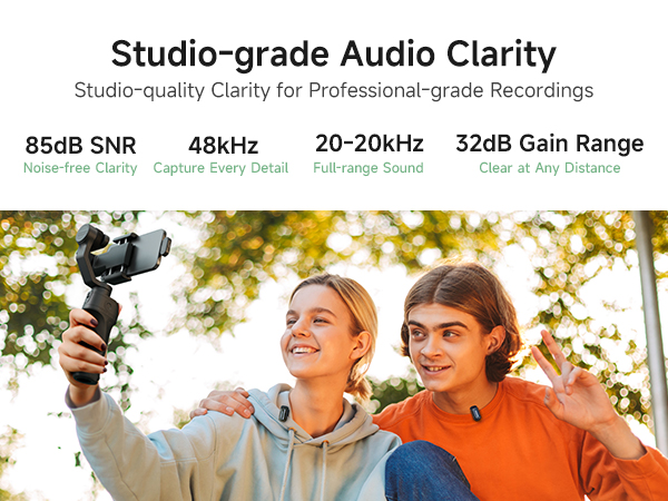 Studio-Quality Sound Capture rich and detailed audio