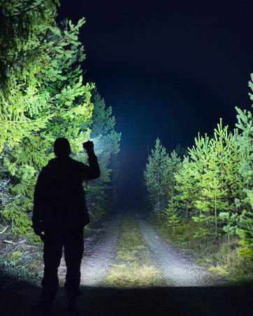 flashlight walking