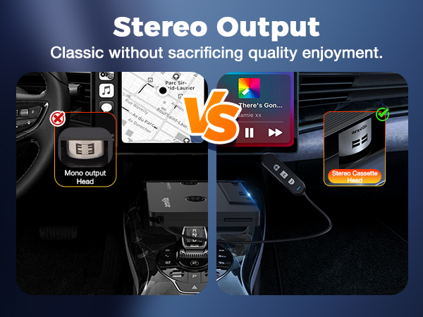 Arsvita Cassette Bluetooth Adapter for Car