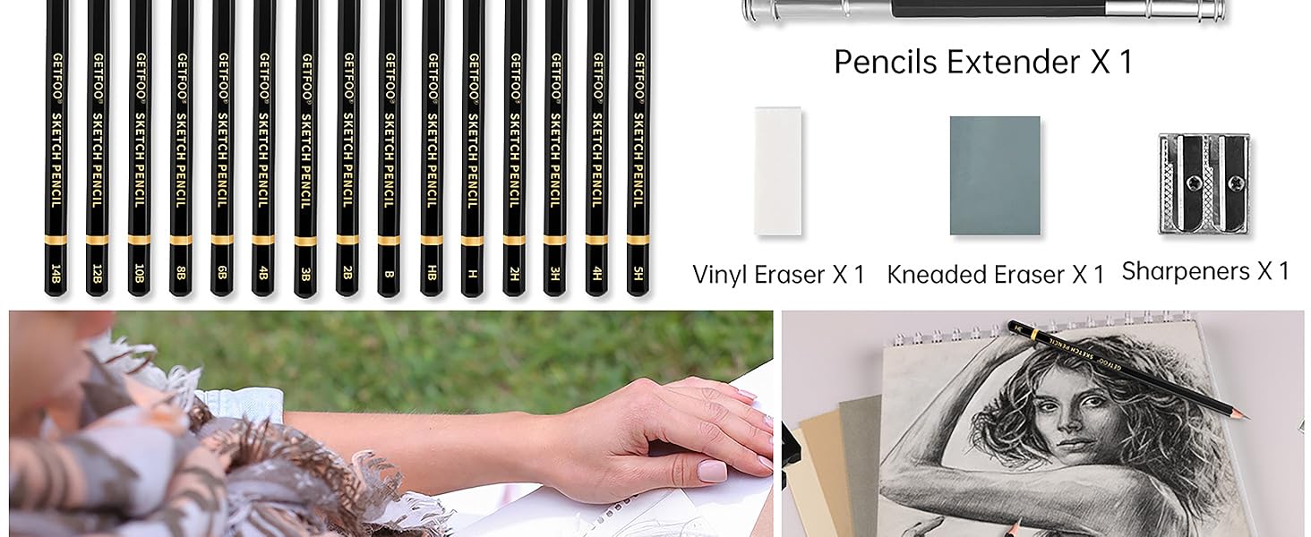charcoal pencils coloring pencils drafting pencil sketching supplies sketch kit sketching kit