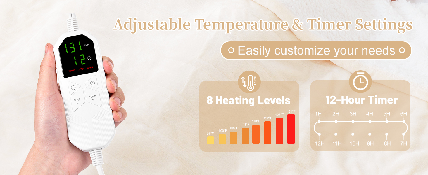 Adjustable Temperature &amp;amp; Timer Settings