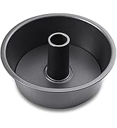 HONGBAKE Angel Food Cake Pan with Removable Bottom, 10 Inch Tube Pan, Nonstick Pound Cake Pans fo...