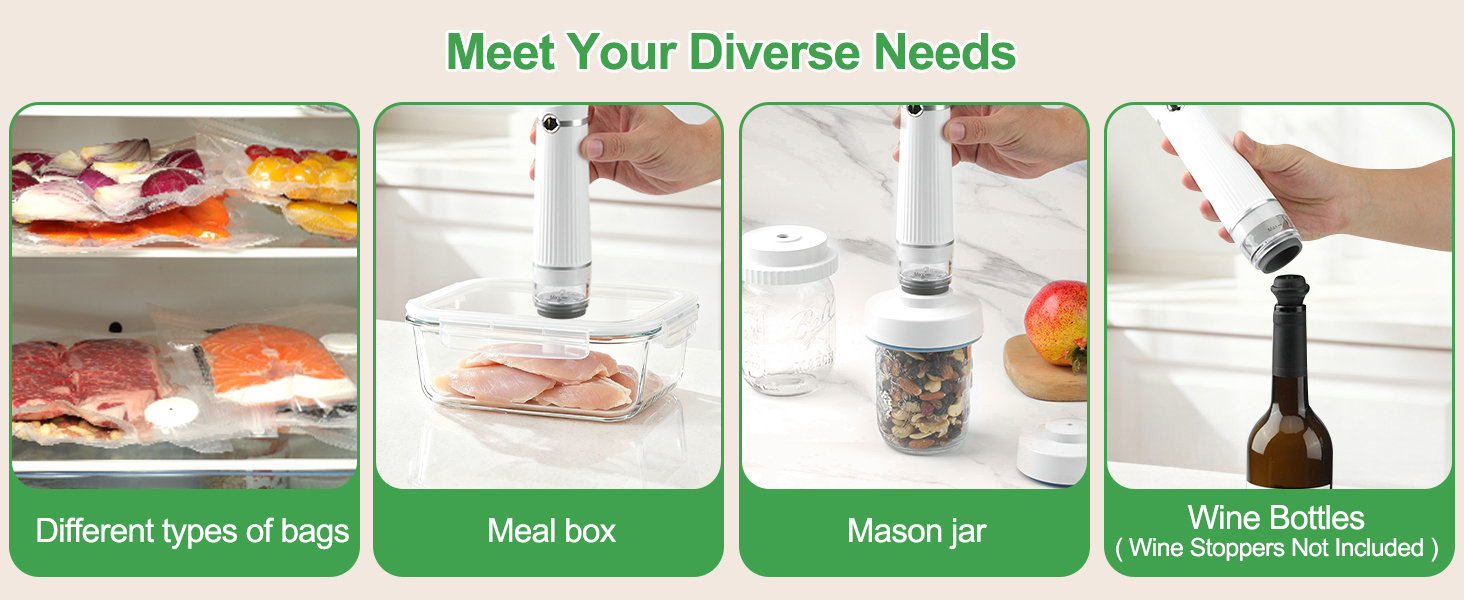 Vacuum Sealer for Food Food Saver Vacuum Sealer Machine Compact Handheld Vacuum Sealer