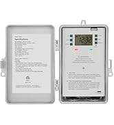Suraielec Pool Timer, 7-Day Digital Pool Pump Timer Switch, 40 AMP Heavy Duty, 120/240/277 VAC, 2...