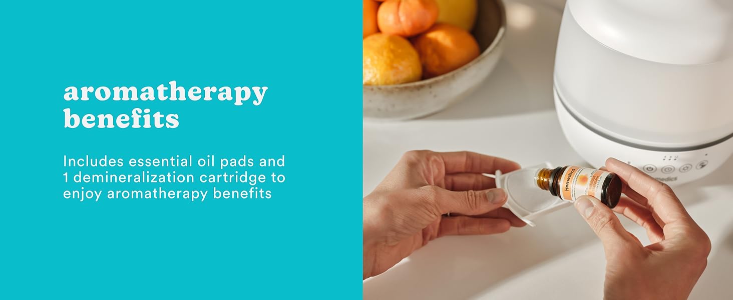 person pouring essential oil in humidifier essential oil tray pad