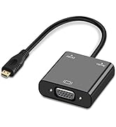 avedio Links Micro HDMI to VGA Adapter, Active Micro HDMI to VGA Video Converter Cable with 3.5mm...