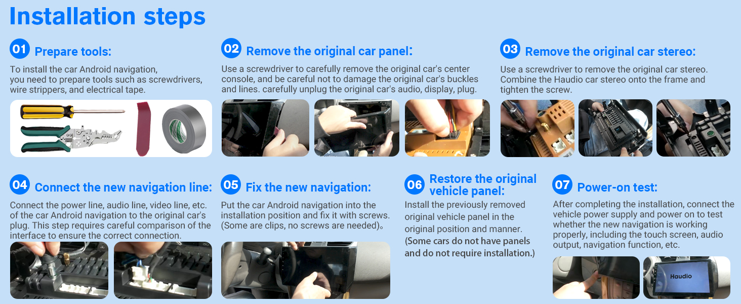 10 inch wirleess car stereo double din Android auto and carplay touch screen