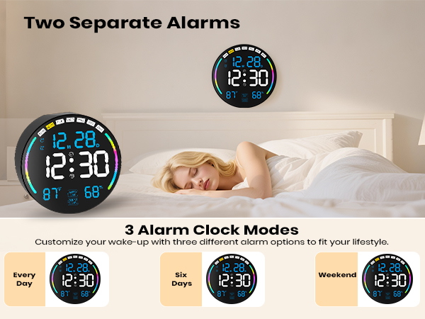 small digital wall clock