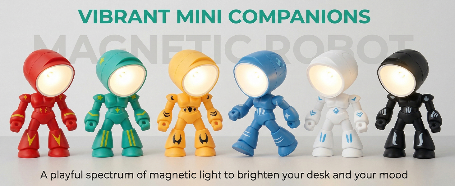 lonely robot cartoon cute robot design companion table light