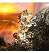 H&amp;D HYALINE &amp; DORA Crystal Standing Horse Figurine Collectible Glass Animal Statue Decoration Orn...