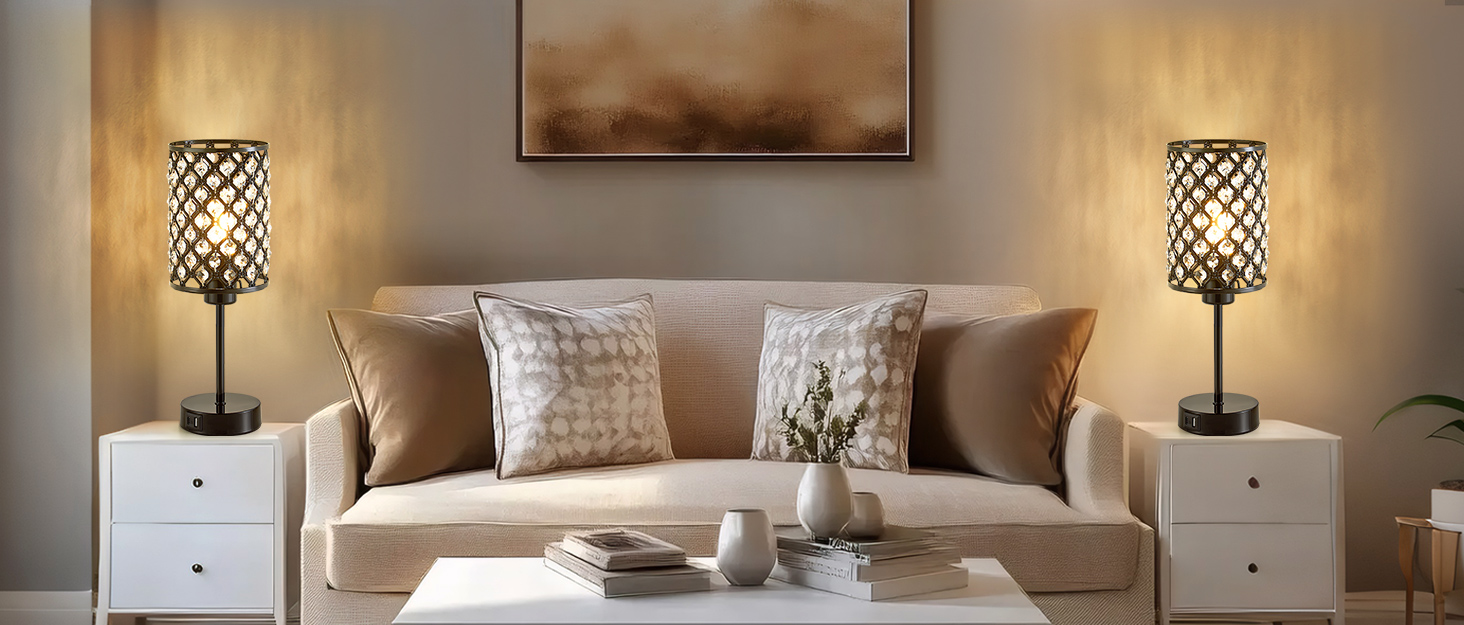 crystal table lamp