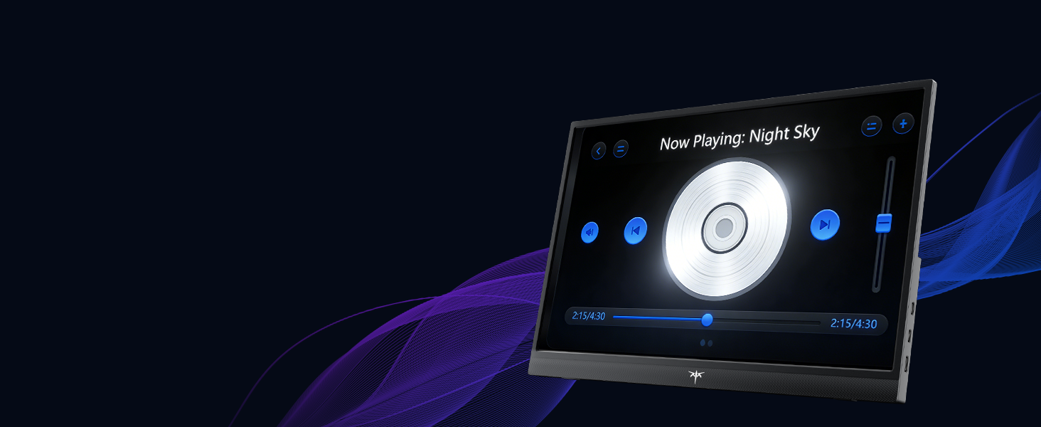 portable monitor with speakers built in