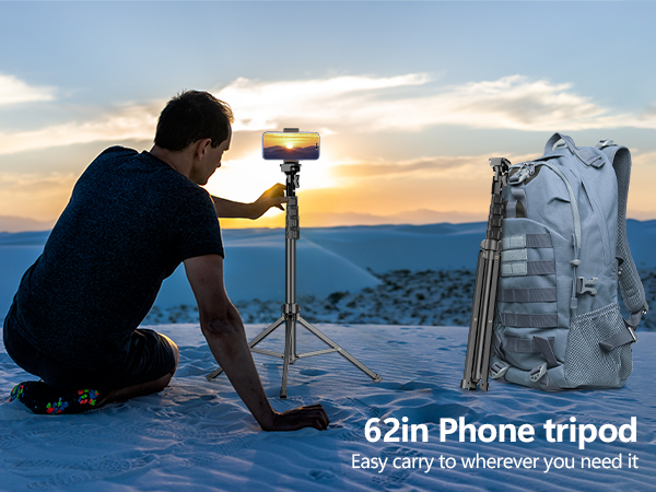62in phone tripod
