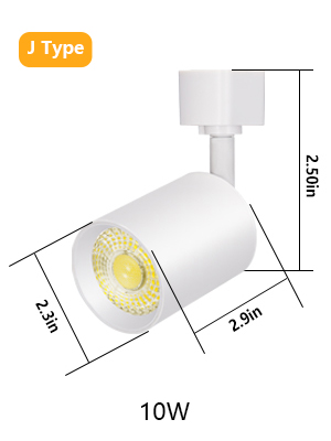 10W TRACK LIGHT SIZE