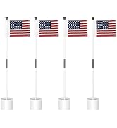 KINGTOP Golf Flagstick Mini, Practice Putting Green Flags for Yard, All 3 Feet, Golf Pin Flag Hol...