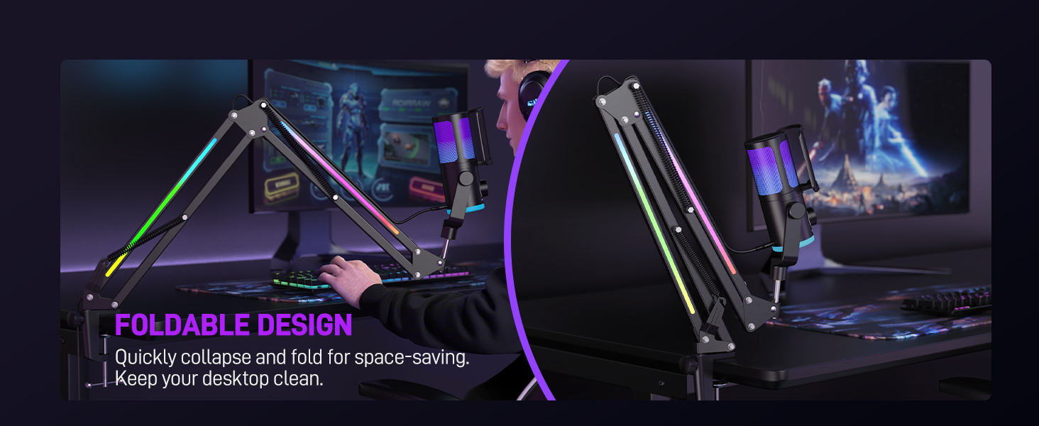 Foldable Design mic stand