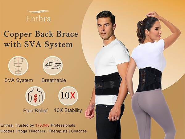Copper Back Brace with Patented SVA System