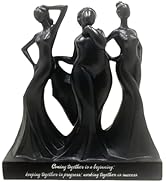 Mingzhang Black Three Sisters Statue Set of Home Decor Sculpture, Knick Knack Shelve, TV Stand De...