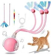 Interactive Cat Toy Ball, Automatic Rolling Toy, 3 Play Modes Rechargeable | Interactive cat toy ...
