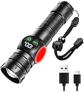 HAUSBELL Rechargeable Tactical Flashlight 200,000LM - Super Bright LED Flashlight, Magnetic Base ...