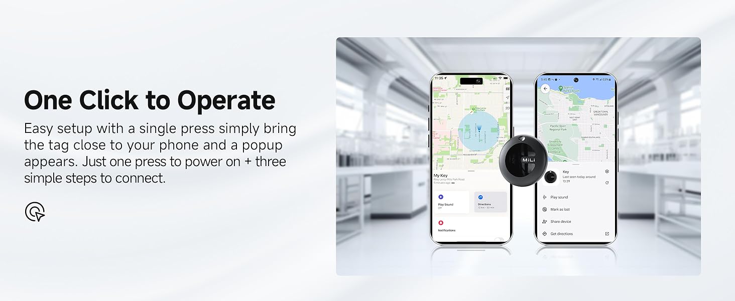 AirTag Bluetooth Tracker iOS or Android, Tracking Tag Key Finder Luggage Tracker Item Locator