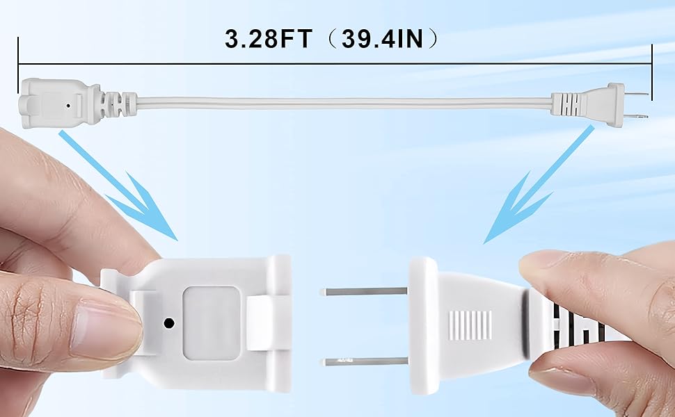 3FT 2 Prong Power Extension Cable