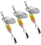 Lilureena Fishing Lures Spinnerbait, Hard Metal Spinner Baits with Hooks for Bass Trout Salmon Fr...