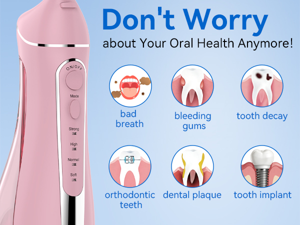 portable water flosser for teeth cleaning