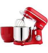 Kitchen in the Box Stand Mixer, 3.5QT Two Bowls Small Kitchen Electric Mixer, 10-Speed Portable L...